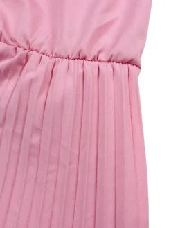 Chain Halter Backless Pleated Jumpsuit