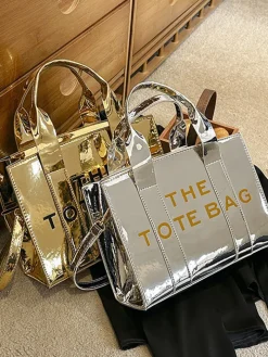 Chic PU Leather Shoulder Crossbody Tote Bag