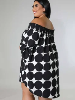 Chiffon Flare Sleeve Printed Mini Dress