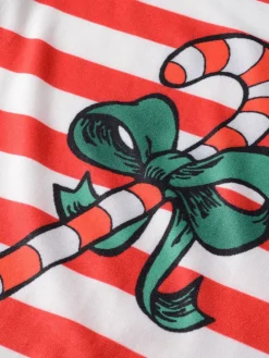 Christmas Striped Print Long Sleeve Jumpsuit