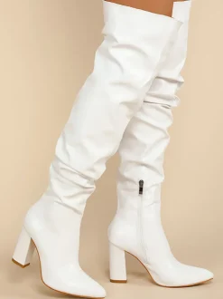 Chunky Heel Over-the-Knee Boots