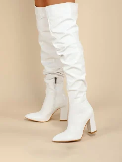 Chunky Heel Over-the-Knee Boots