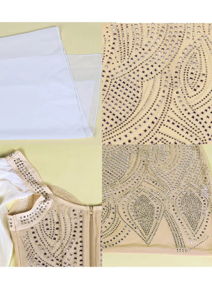 Cloak Cape Sleeve Sequins Bodycon Mini Dress