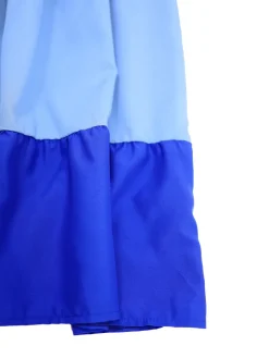 Color Block Ruffle Sleeve Swing Loose Dress