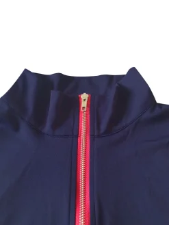 Color Block Zipper Jacket and Pants Set