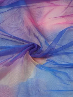 Colorblock Mesh Patchwork Strapless Dress