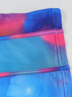 Colorblock Mesh Patchwork Strapless Dress