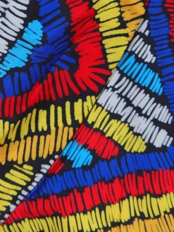 Colorful Print Halter Neck Backless Maxi Dress