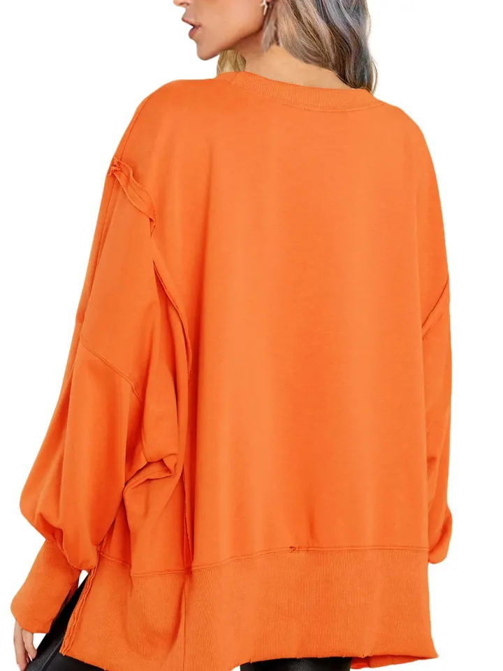 Crew Neck Long Sleeve Pullover Top