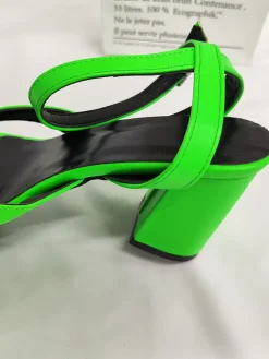 Crisscross Square Chunky Open Toe Heel