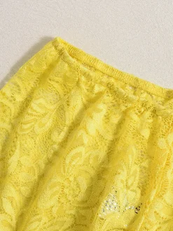 3D Butterfly Print Loose Top u0026 Lace Shorts Set