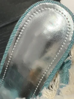 Denim Spiral Strap Sandal