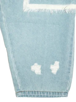 Distressed Denim Harem Pants