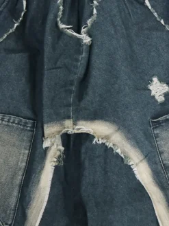 Distressed Denim Harem Pants