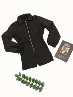 Down Jacket Patchwork Stretchy Jumpsuit