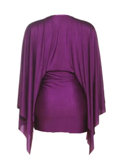 Draped Batwing Mini Dress