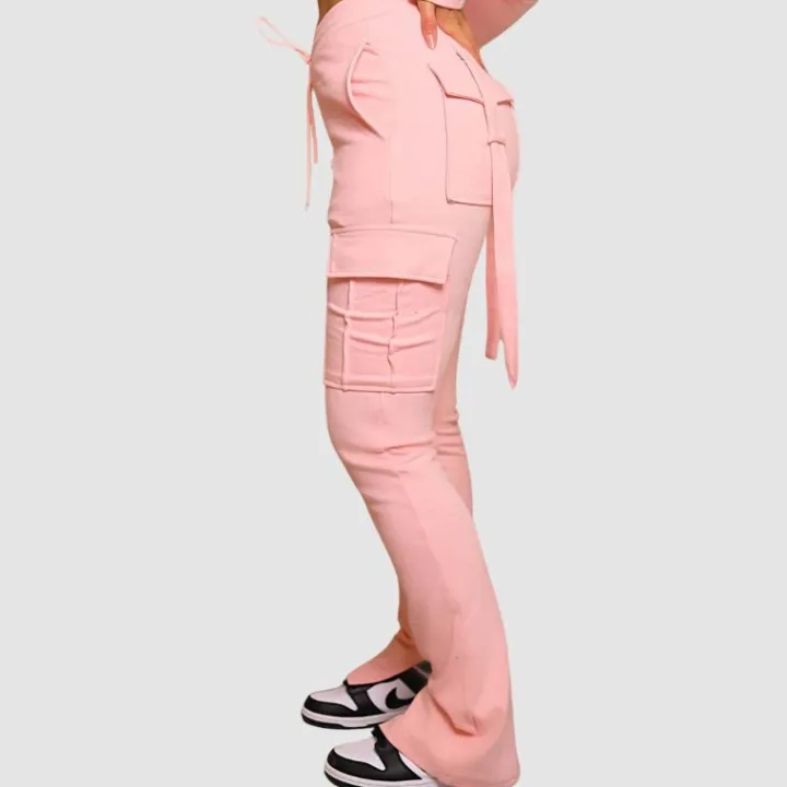 Drawstring Slit Cargo Pant