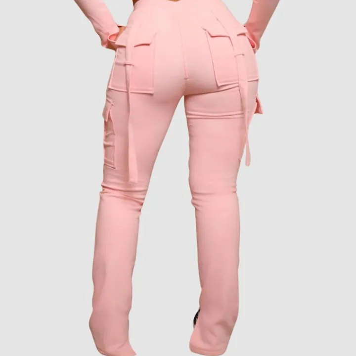 Drawstring Slit Cargo Pant