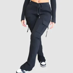 Drawstring Slit Cargo Pant