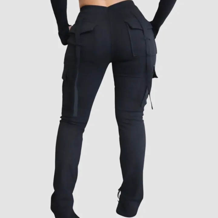 Drawstring Slit Cargo Pant