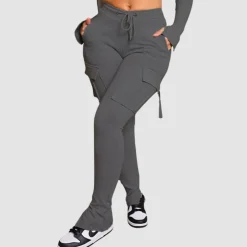 Drawstring Slit Cargo Pant