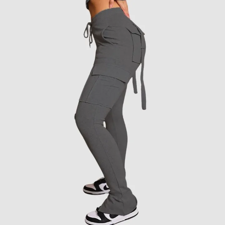 Drawstring Slit Cargo Pant