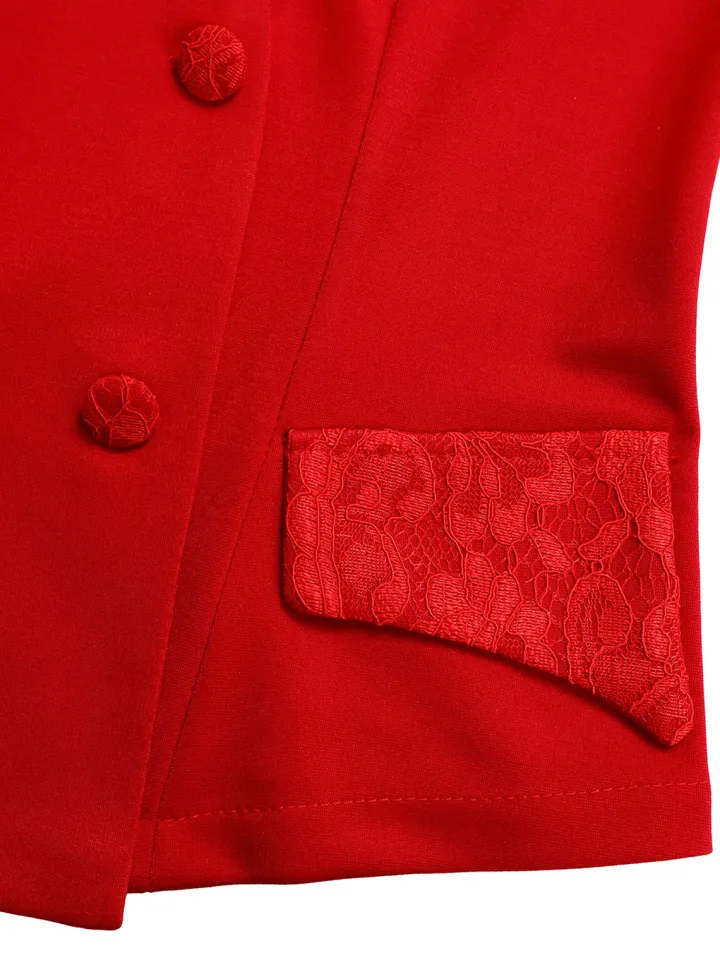 Elegant Lace Top Pencil Skirt Set