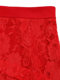 Elegant Lace Top Pencil Skirt Set