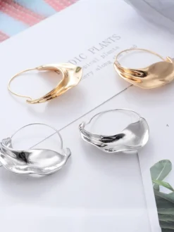 European Irregular Flower Basket Earrings