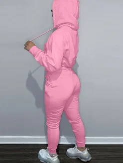 Fleece-Lined Hoodie u0026 Sweatpants Set