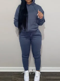 Fleece-Lined Hoodie u0026 Sweatpants Set