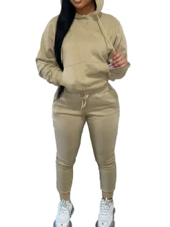 Fleece-Lined Hoodie u0026 Sweatpants Set