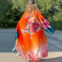 Floral Print Beach Cover-Up Cardigan