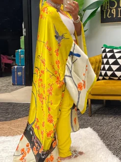 Floral Print Beach Cover-Up Cardigan