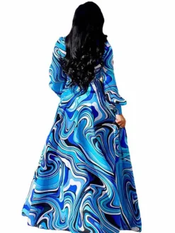 Floral Print Pleated Maxi Dress
