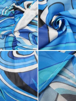 Floral Print Pleated Maxi Dress