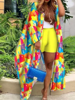 Floral Print Two-Piece Cardigan Set