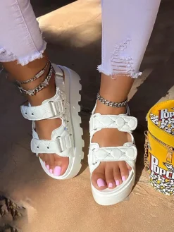 Fly Platform Gladiators Studded Sandals