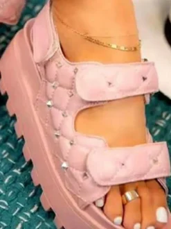 Fly Platform Gladiators Studded Sandals