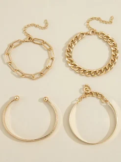 Four Piece Chain Bracelets