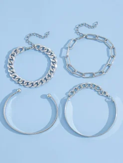 Four Piece Chain Bracelets