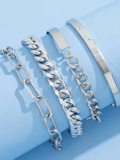 Four Piece Chain Bracelets