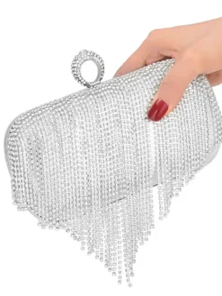 Glitter Rhinestone Tassels Crossbody Bags
