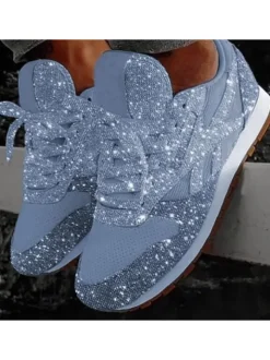 Glitter Round Toe Sequined Sneaker