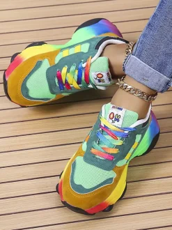 Gradient Colorful Platform Sneaker