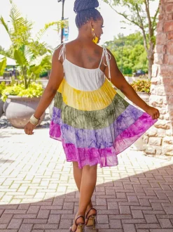 Gradient Print Multicolored Cami Mini Dress