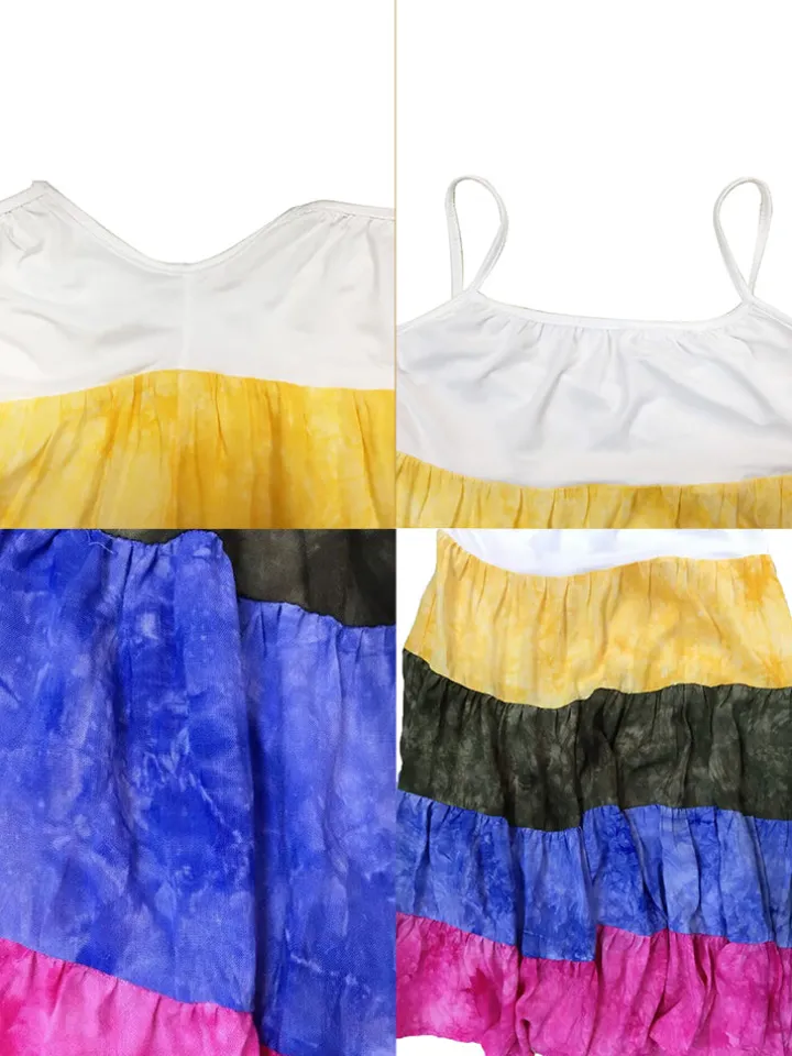 Gradient Print Multicolored Cami Mini Dress