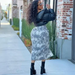 Graffiti Strapless Zipper Dress