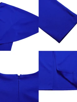 Half Sleeve Asymmetrical Bodycon Midi Dress