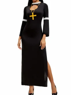 Halloween Costume Nun Cosplay Dress